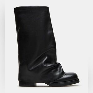 Steve Madden Black Leather Benton Boots